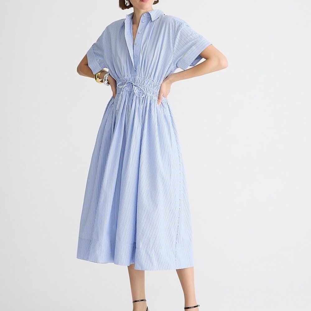 J. Crew Elena striped shirt dress
